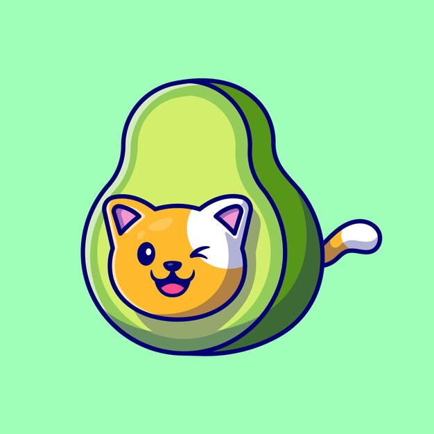 かわいいアボカド家族 無料のベクター