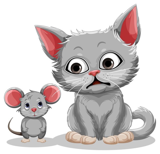 Cute cat cartoon character