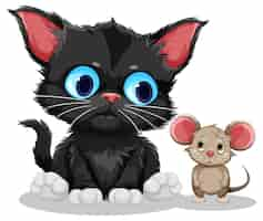 Free vector cute cat cartoon character