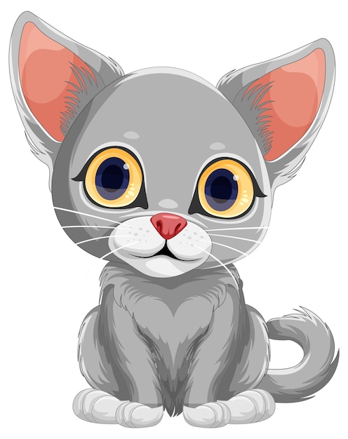 Free vector cute cat cartoon character