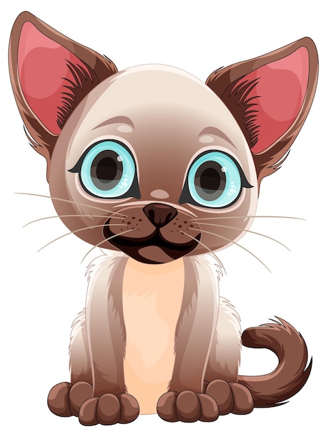 Free vector cute cat cartoon character