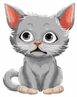 Бесплатное векторное изображение Милый кошачий персонаж мультфильма