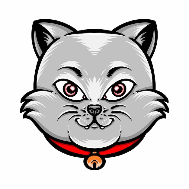 Logo vettoriale testa di gatto carino