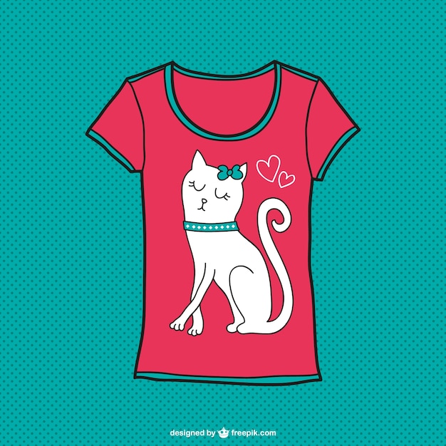 Download Free Cute Cat T Shirt Design Free Vector Use our free logo maker to create a logo and build your brand. Put your logo on business cards, promotional products, or your website for brand visibility.