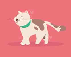 Free vector cute cat walking