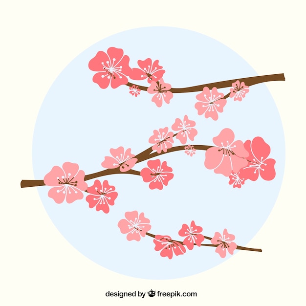 Free vector cute cherry blossom background