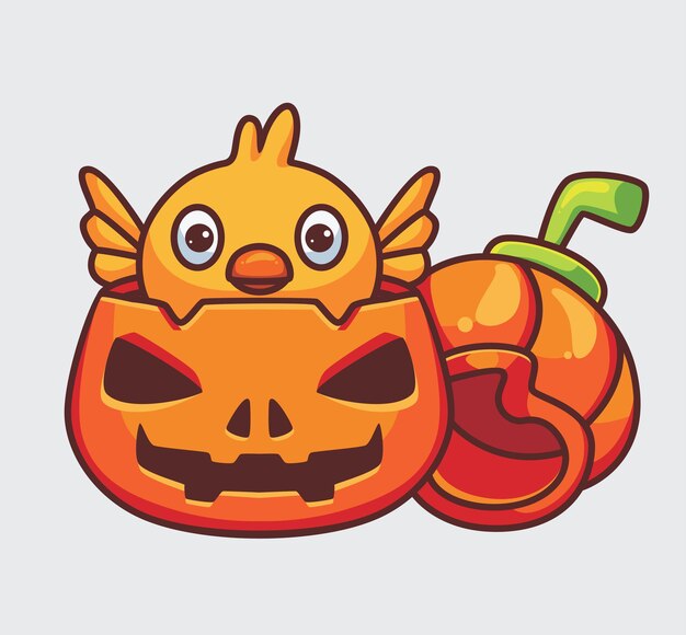 かわいいイースターのひよこのキャラクター 分離された卵 バスケット バニーの耳を持つ面白い休日の鶏のベクトル漫画セット プレミアムベクター