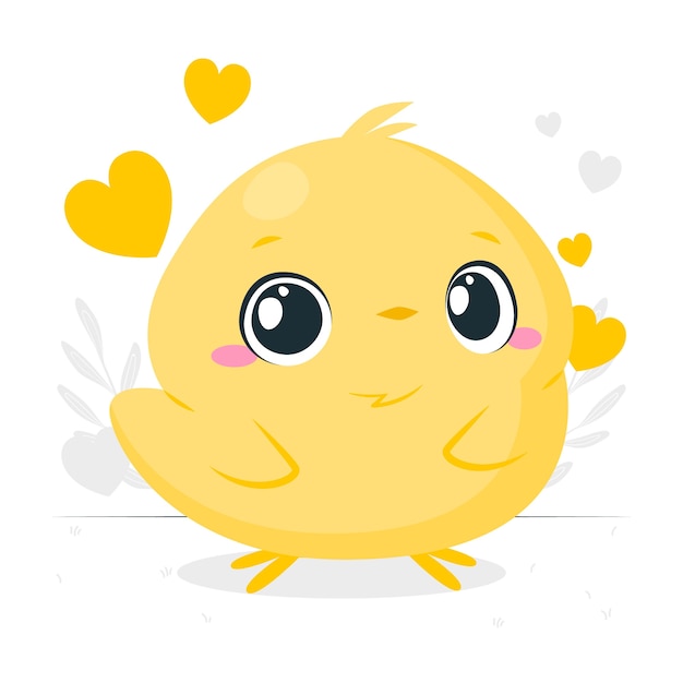 Free vector cute chicken concept illustration