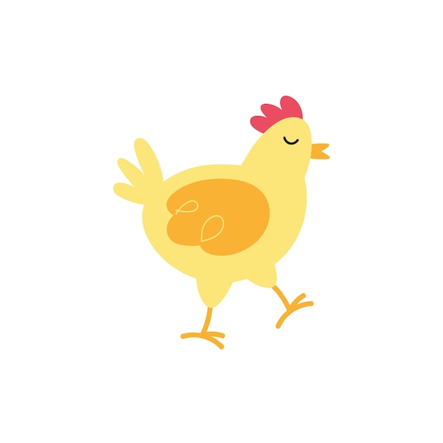 Free vector cute chicken standing