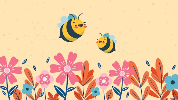 Симпатичные детские пчелы животные обои для рабочего стола