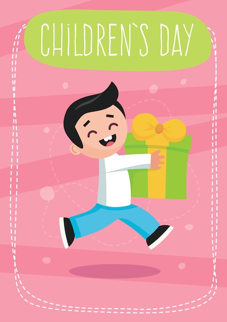 Cute children's day card