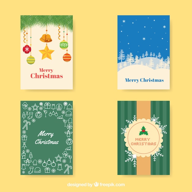 Cute christmas card pack