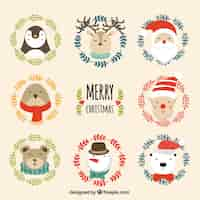 Free vector cute christmas character