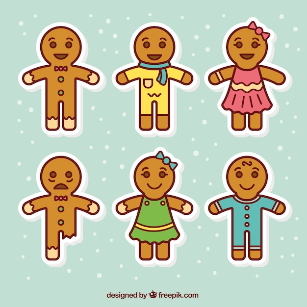 Free vector cute christmas cookies