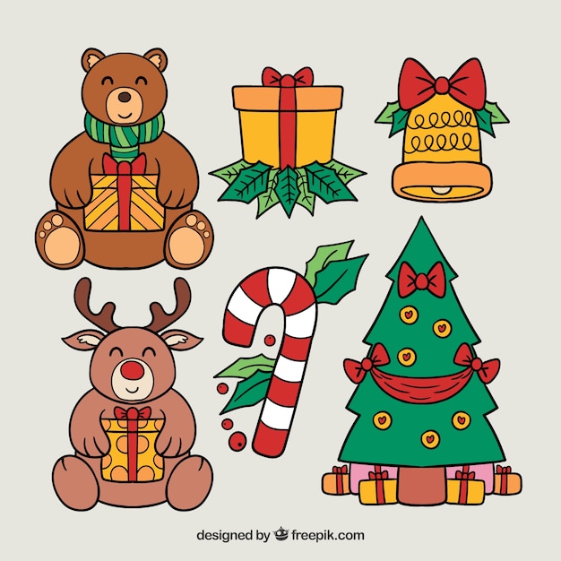 Free vector cute christmas elements