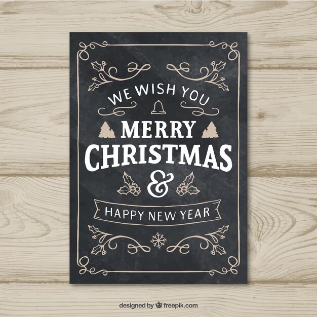 cute christmas lettering greeting