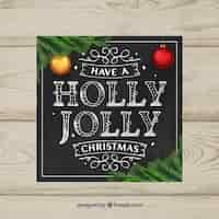 Free vector cute christmas lettering greeting