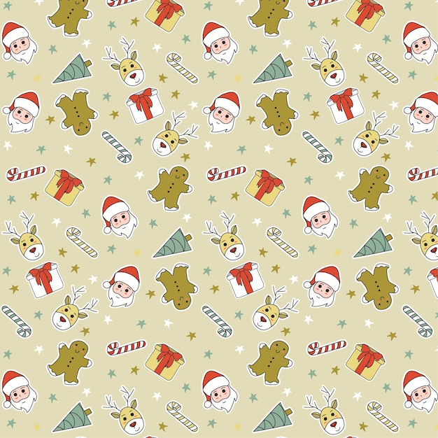 Cute Christmas Seamless Pattern