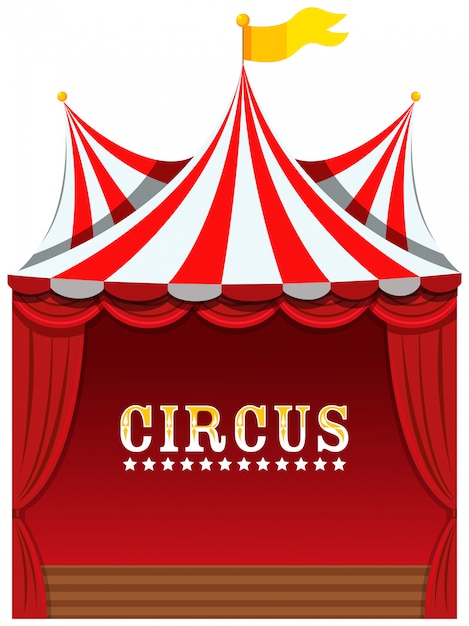 Vettore gratuito un circo carino su bianco