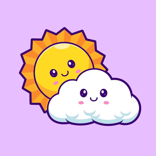 Free Vector cute cloud winter wearing hat cartoon vector icon illustration nature holiday icon isolated flat
