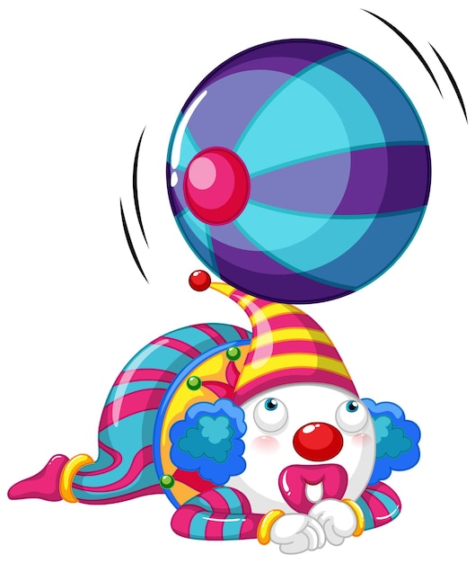 Free vector cute clown cartoon character