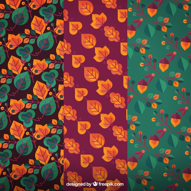 가을 패턴의 귀여운 컬렉션