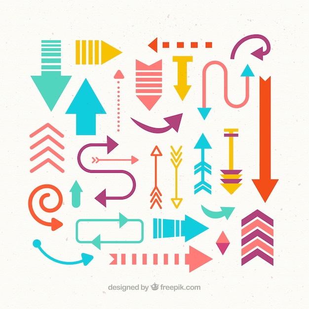 Cute and colorful arrows collection