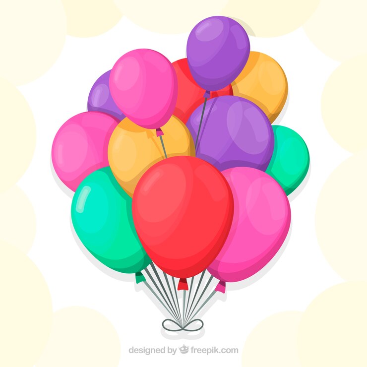 Free Vector cute and colorful decorative balloons