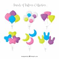 Free vector cute and colorful decorative balloons