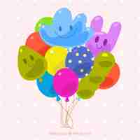 Free vector cute and colorful decorative balloons