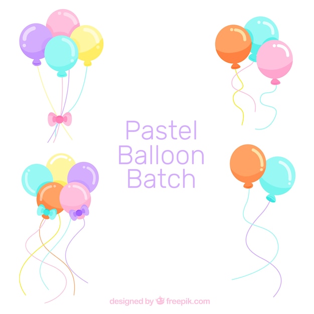 Free Vector cute and colorful decorative balloons