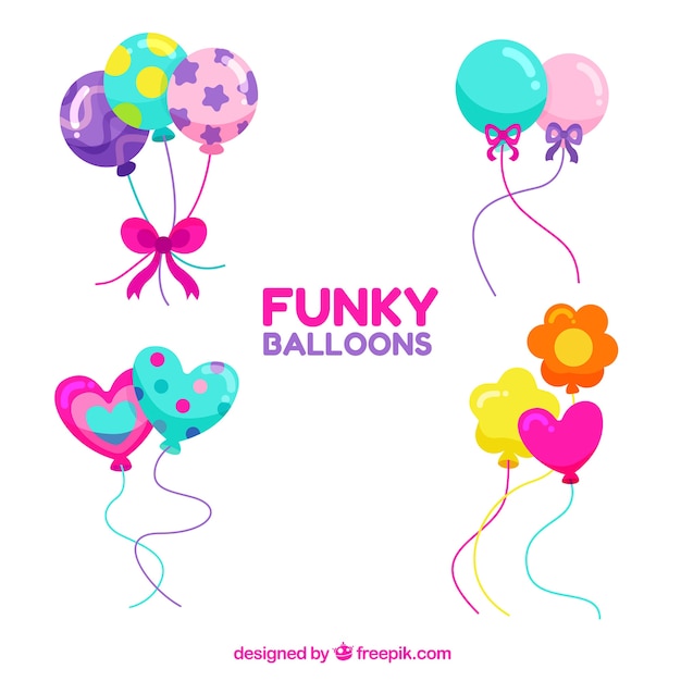 Free vector cute and colorful decorative balloons