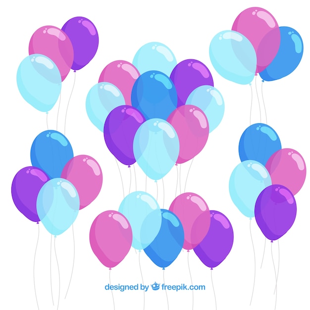 Free vector cute and colorful decorative balloons