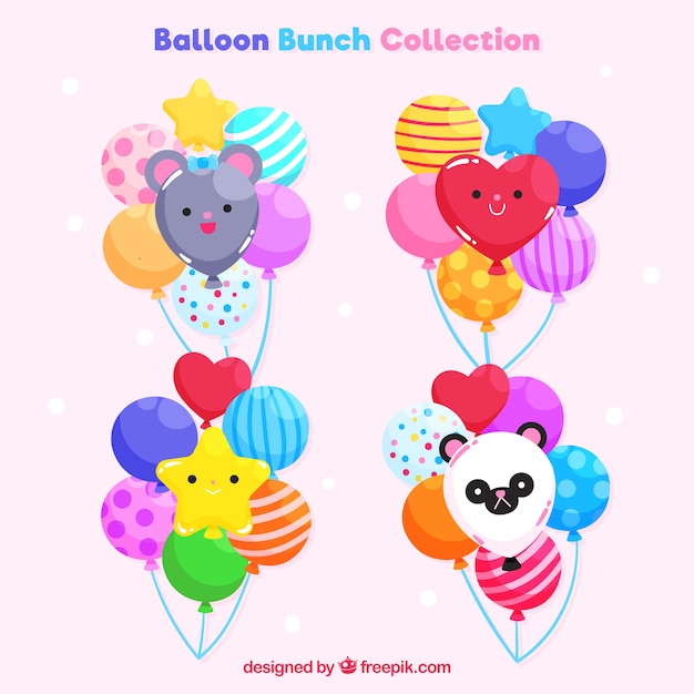 Free vector cute and colorful decorative balloons