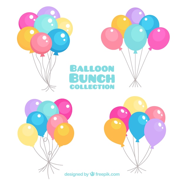 Free vector cute and colorful decorative balloons