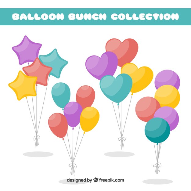 Free Vector cute and colorful decorative balloons