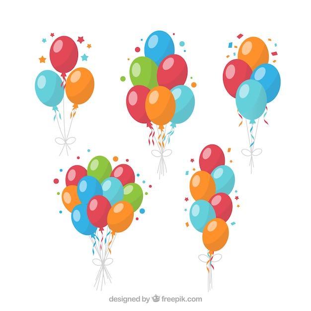 Free vector cute and colorful decorative balloons