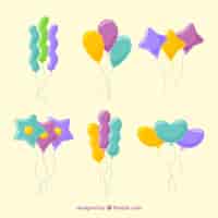Free vector cute and colorful decorative balloons