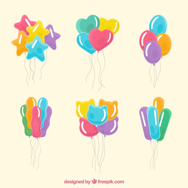 Cute and colorful decorative balloons