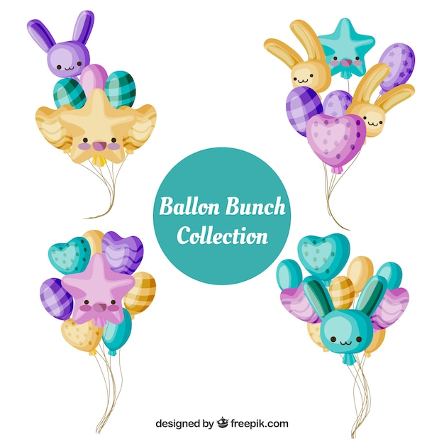 Free vector cute and colorful decorative balloons