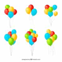 Free vector cute and colorful decorative balloons