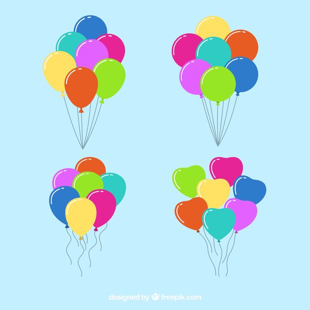 Cute and colorful decorative balloons