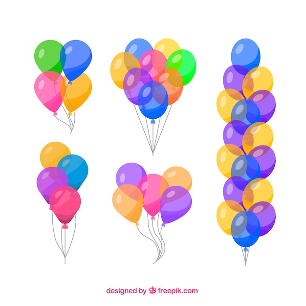 Cute and colorful decorative balloons