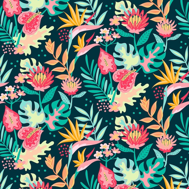 Cute colorful floral pattern