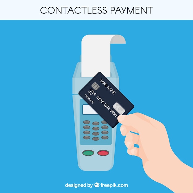 Free vector cute composition of contactless payment