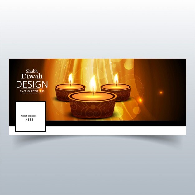 Free vector cute cover about diwali