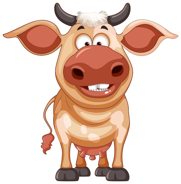 Free vector cute cow cartoon character