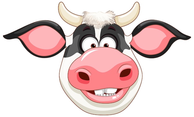 Бесплатное векторное изображение Милый персонаж мультфильма о корове
