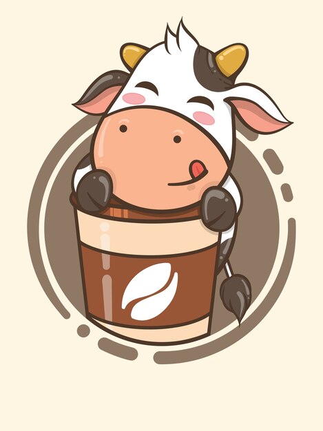 牛のリアルなイラスト 無料のベクター