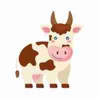 Free vector cute cow standing